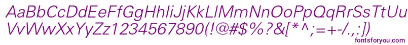 UniverslightcItalic Font – Purple Fonts on White Background