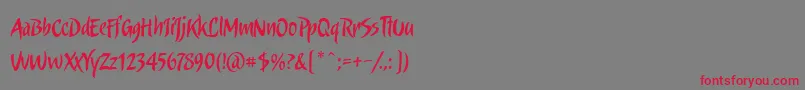 Candombe Font – Red Fonts on Gray Background