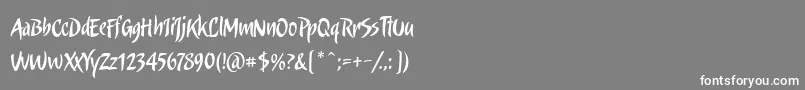 Candombe Font – White Fonts on Gray Background