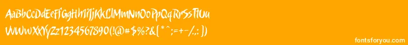 Candombe Font – White Fonts on Orange Background