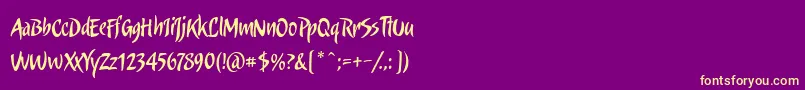 Шрифт Candombe – жёлтые шрифты на фиолетовом фоне