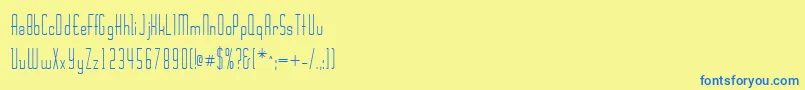 WickersskRegular Font – Blue Fonts on Yellow Background