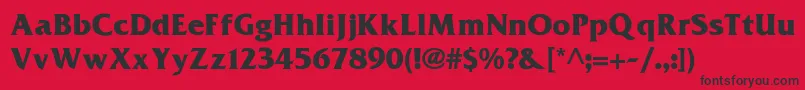 Frizquadrata ffy Font – Black Fonts on Red Background