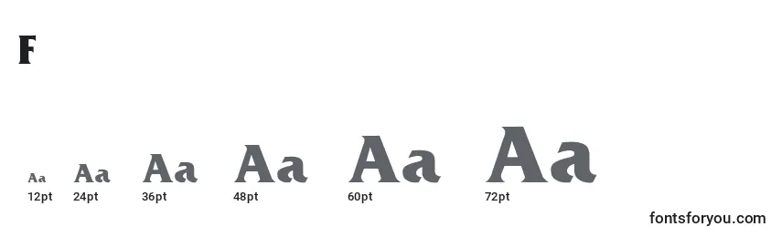 Frizquadrata ffy Font Sizes