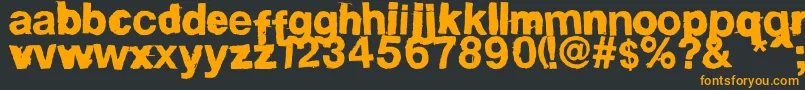 FdHelwoodica Font – Orange Fonts on Black Background