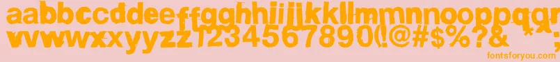 FdHelwoodica Font – Orange Fonts on Pink Background