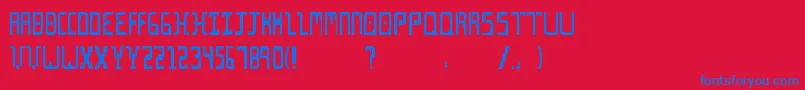 Cine Font – Blue Fonts on Red Background