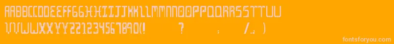 Cine Font – Pink Fonts on Orange Background
