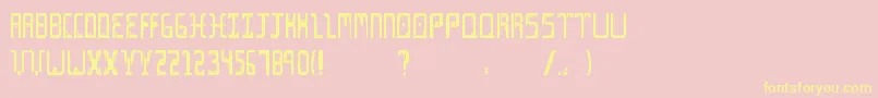 Cine Font – Yellow Fonts on Pink Background