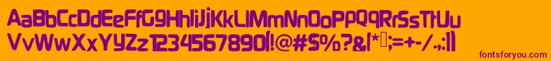 Gammaray Font – Purple Fonts on Orange Background