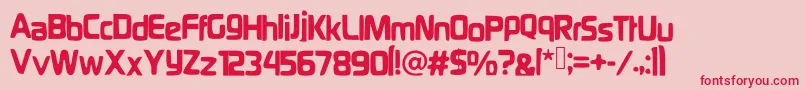 Gammaray Font – Red Fonts on Pink Background