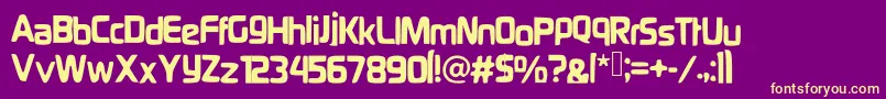 Gammaray Font – Yellow Fonts on Purple Background