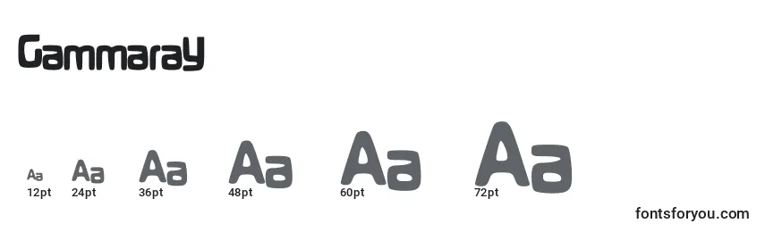 Размеры шрифта Gammaray