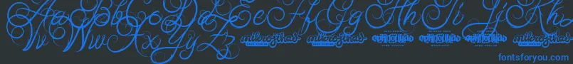 AbabilScriptDemo Font – Blue Fonts on Black Background