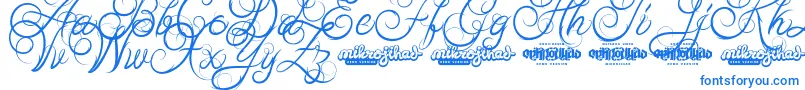 AbabilScriptDemo Font – Blue Fonts on White Background