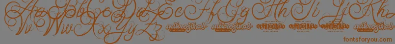 AbabilScriptDemo Font – Brown Fonts on Gray Background