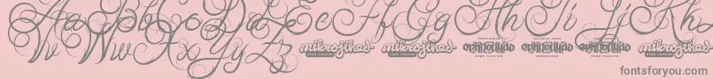 AbabilScriptDemo Font – Gray Fonts on Pink Background