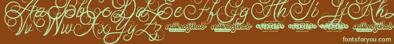 AbabilScriptDemo Font – Green Fonts on Brown Background