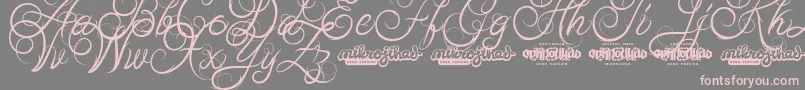 AbabilScriptDemo Font – Pink Fonts on Gray Background