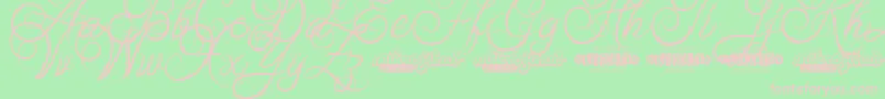 AbabilScriptDemo Font – Pink Fonts on Green Background
