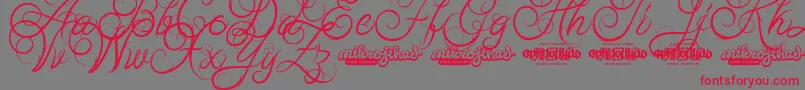 AbabilScriptDemo Font – Red Fonts on Gray Background