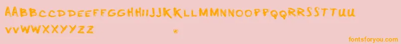 Minus Font – Orange Fonts on Pink Background