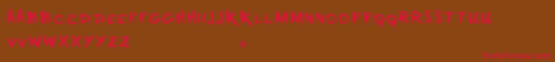 Minus Font – Red Fonts on Brown Background