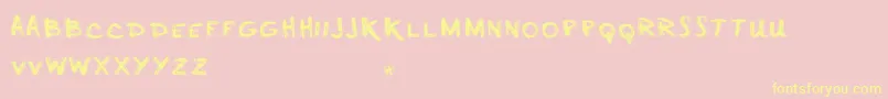 Minus Font – Yellow Fonts on Pink Background