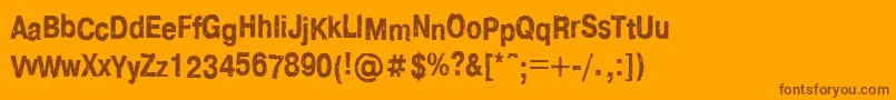 Ft83 Font – Brown Fonts on Orange Background