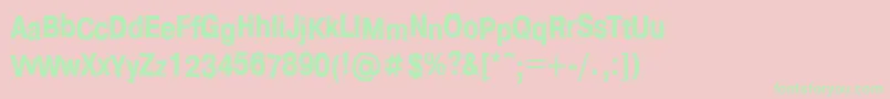 Ft83 Font – Green Fonts on Pink Background
