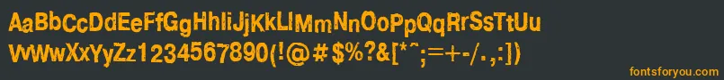 Ft83 Font – Orange Fonts on Black Background