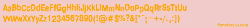 Ft83 Font – Orange Fonts on Pink Background