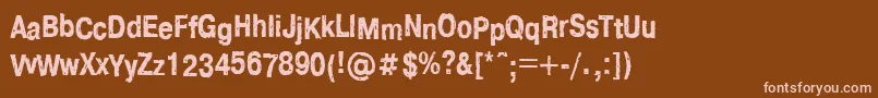 Ft83 Font – Pink Fonts on Brown Background