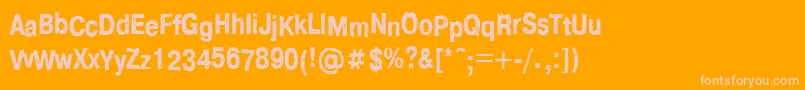 Ft83 Font – Pink Fonts on Orange Background
