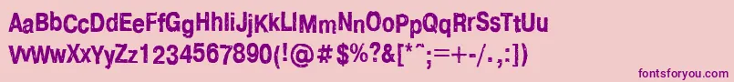 Ft83 Font – Purple Fonts on Pink Background