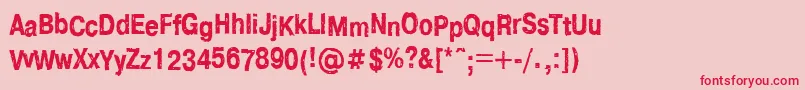 Ft83 Font – Red Fonts on Pink Background