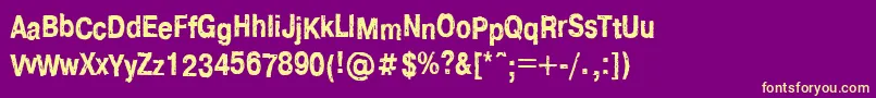 Ft83 Font – Yellow Fonts on Purple Background