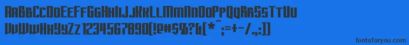 フォントSubspace – 黒い文字の青い背景