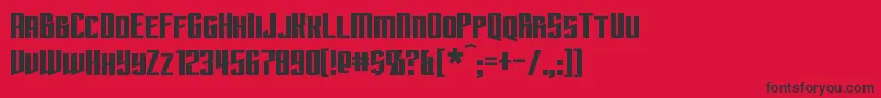フォントSubspace – 赤い背景に黒い文字