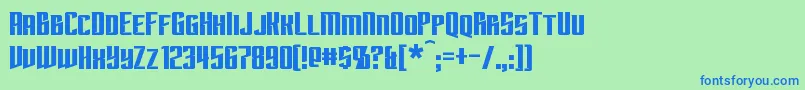 Subspace Font – Blue Fonts on Green Background