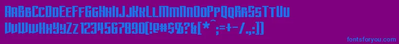 Subspace Font – Blue Fonts on Purple Background
