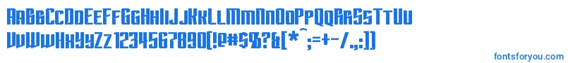 フォントSubspace – 白い背景に青い文字