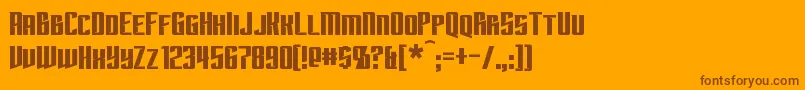 Subspace Font – Brown Fonts on Orange Background
