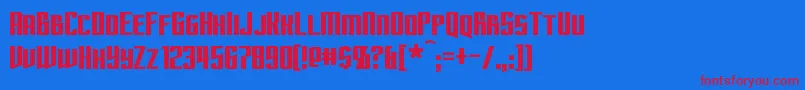 Subspace Font – Red Fonts on Blue Background