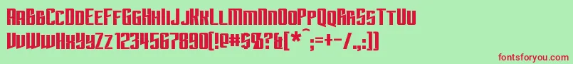 Subspace Font – Red Fonts on Green Background