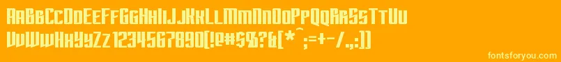フォントSubspace – オレンジの背景に黄色の文字