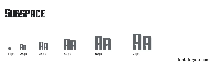 Subspace Font Sizes