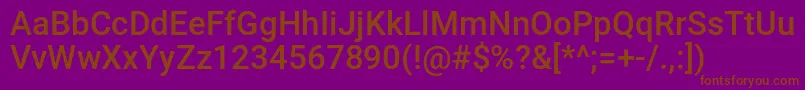 Shoppinglist Font – Brown Fonts on Purple Background