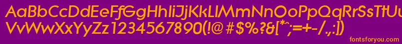 LiteraserialHeavyItalic Font – Orange Fonts on Purple Background