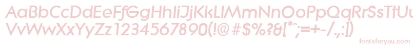 LiteraserialHeavyItalic Font – Pink Fonts on White Background